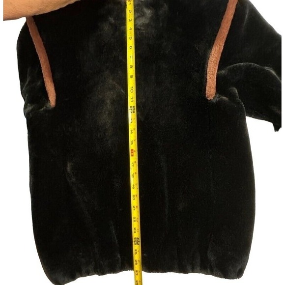 Vtg Sasson Glenoit Luxury Faux Fur Jacket Size 8 Black Made/USA ILGWU Retro 80s - Picture 15 of 15